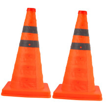 2 Pieces Height Adjustable Traffic Cones Pop Up Markers for Football Basketball Outdoor Activities Lightweight Portable Reusable Made of Material