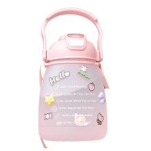 Wasserflasche mit Anime-Motiv, transparentes Musterdesign, robuster und tragbarer Edelstahl-Isolierbecher für Outdoor-Aktivitäten, 510 ml