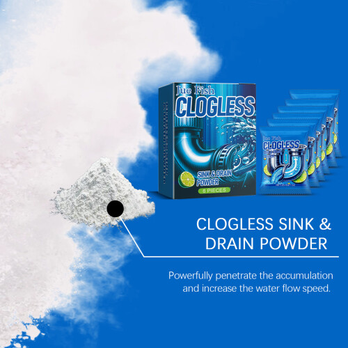 Jue Fish Pipe Unclogging Powder, Bathroom Drain Anti-Clog 2