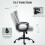 Homcom (Grey) HOMCOM Office Chair, Computer Desk Chair with Dual-Layer Padding 6