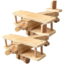 Twosentence wooden puzzle for DIY kit, creative assembly, and safe educational toy.