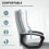 Homcom (Grey) HOMCOM Office Chair, Computer Desk Chair with Dual-Layer Padding 4