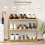Homcom (S) HOMCOM Bamboo Shoe Rack, Folding Shoe Shelf 6