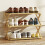 Homcom (S) HOMCOM Bamboo Shoe Rack, Folding Shoe Shelf 8