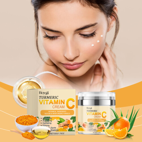 Turmeric Vitamin C Brightening Cream: Even Tone, Lightens Acne Marks 1