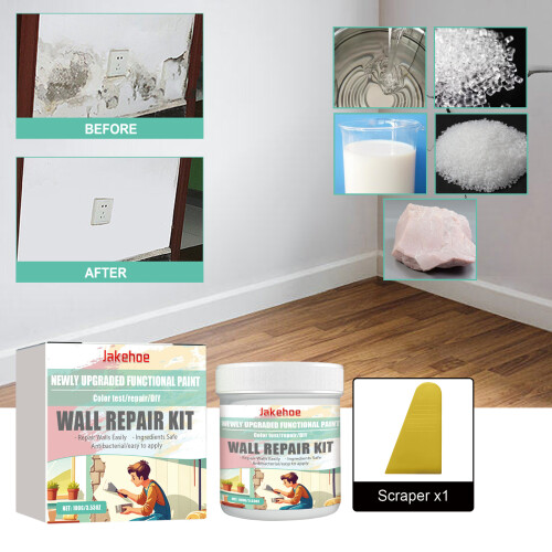Wall Repair Kit - Fix Stains, Graffiti, Mildew & Cracks 1
