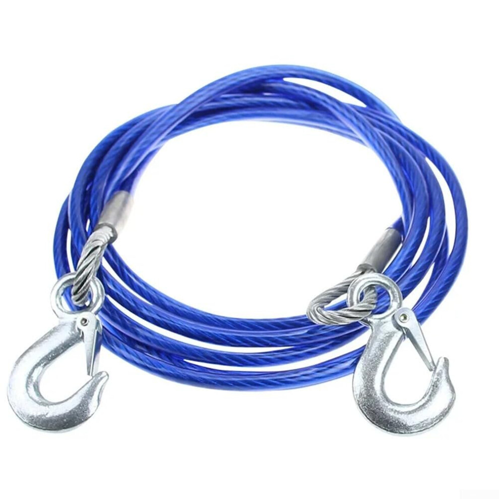 Rubber Coated Tow Recovery Hook Rope 5 Ton Capacity 4 Meter Heavy Duty Steel Wire Cable 9001264322953