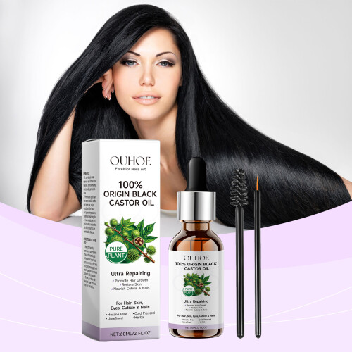 Black Castor Oil Eyebrow Eyelash Essential Oil 1