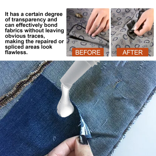 Transparentes Klebeband für Jeansreparatur 2