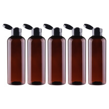 Draagbare reisoplossingen: Gemaakt in de VS. Veilige, ronde PET-plastic flessen met schouderriem van 100 ml voor cosmetica (5 stuks).