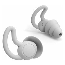 Bouchons d'oreilles réutilisables, ergonomiques et antibruit pour dormir - Réduction du bruit de 32 dB, en silicone hypoallergénique, lavables,