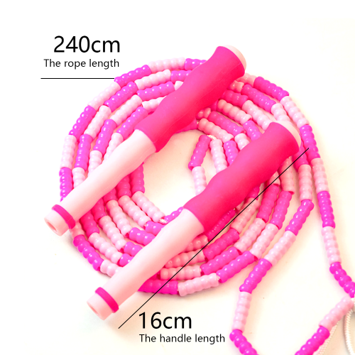 Corda de ginástica ajustável Smooth Jump, design durável e resistente a quebras com segmentos macios com contas que não emaranham, ideal para 1