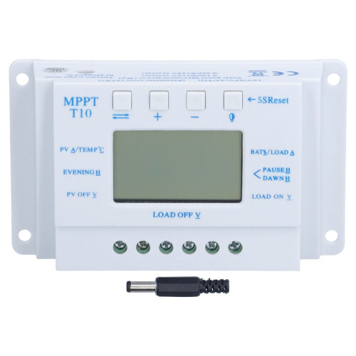 Έξυπνος ηλιακός ελεγκτής φόρτισης 12V24V με αυτόματη ανίχνευση LCD με οθόνη MPPT,