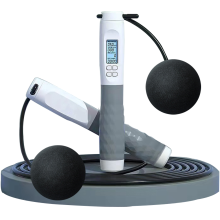 Intelligentes Springseil für Fitnessbegeisterte, kabelloser Modus für vielseitige Workouts, komfortable Griffe für schnelle Rotation, Gewichtsball