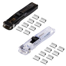 8Piece Reusable Metal Paper Clips Set, Removable Document File Clips with Refillable Holder, Holds Up to 40 Sheets