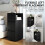 Homcom HOMCOM Slim Bedside Table, Bedside Cabinet with Open Shelf and 2 Drawers 6