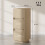 Homcom HOMCOM Slim Bedside Table, Bedside Cabinet with Open Shelf and 2 Drawers 3