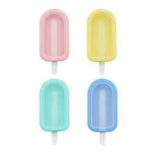 Ice Cream Moulds Pack Of 4 With Sticks Silicone Dessert Moulds For Parties And Gatherings