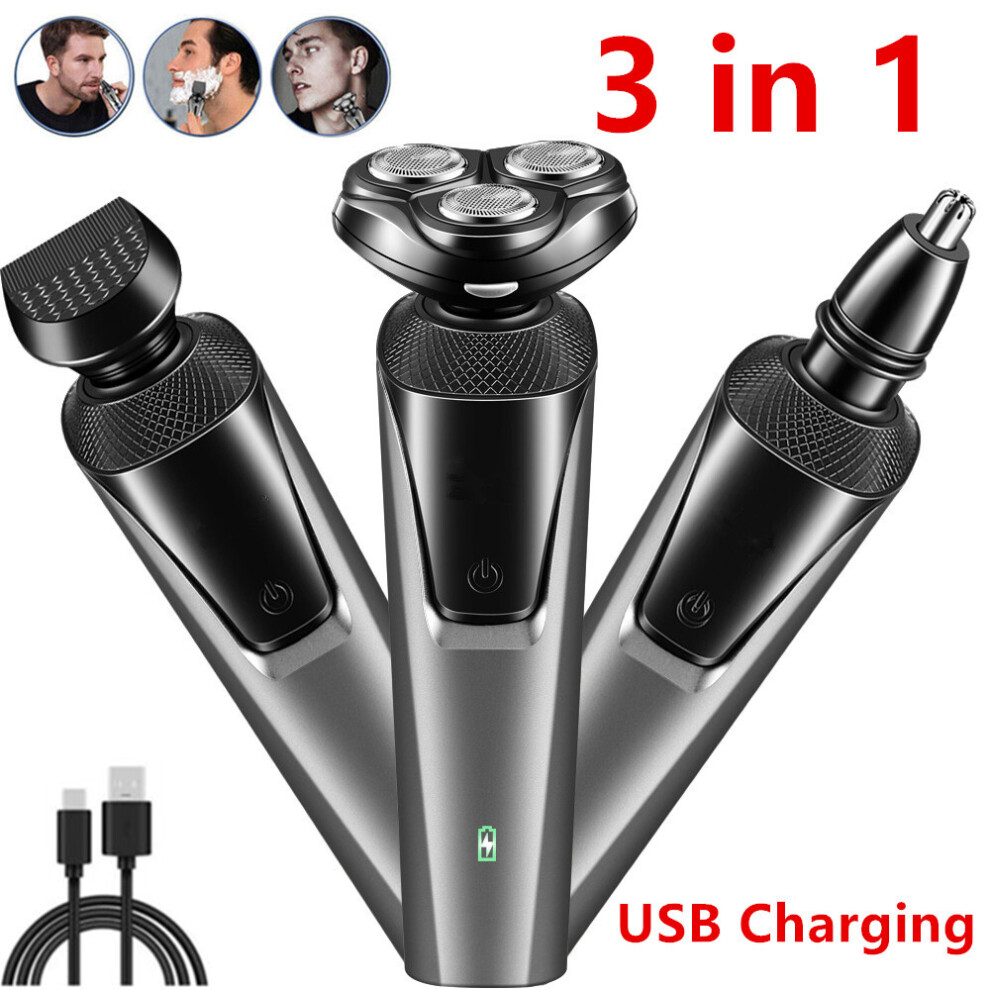 3-in-1 Men's Grooming Kit USB Trimmer Shaver