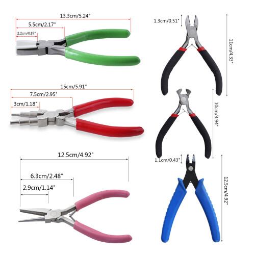 6Pcs Precision Tool DIY Plier for Jewelry Making Supply Round 2