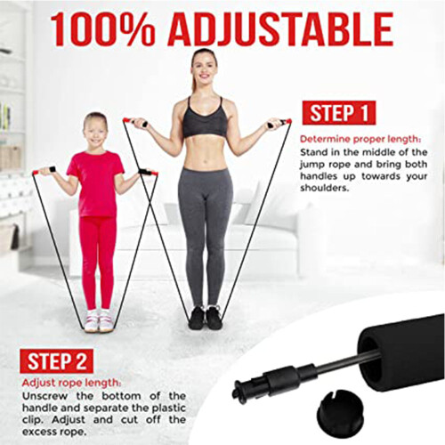 Σχοινί ταχύτητας Double-Unders με ρουλεμάν Super-Speed, προπονητής αντοχής καρδιοαγγειακών 2