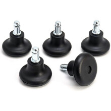 Office Chair Glides 5 Pieces, Floor Glides For Desk Chair, Swivel Chair Chair Glides Stand 11 Mm X 22 Mm Stem, Chair Foot Glides, Black