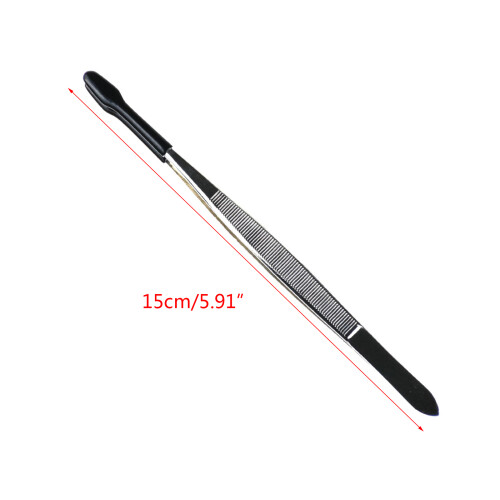 Multi-function Tweezers for w/ Rubber Tips Coin Tweezers-Red 2