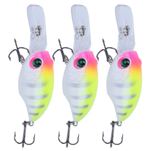 Δόλωμα Crankbait για ψάρεμα λαβρακιού, με αιχμηρό αγκίστρι και αρθρωτό Shad Rap, με σώμα 1