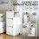 Homcom HOMCOM Slim Bedside Table, Bedside Cabinet with Open Shelf and 2 Drawers 6