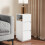 Homcom HOMCOM Slim Bedside Table, Bedside Cabinet with Open Shelf and 2 Drawers 9