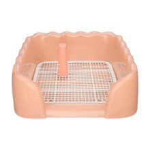 Mesh Dog Toilet Pee Pad Holder Urinal Bed Pan for Small and Medium Dogs Indoor Dog Potty Tray, Pink L