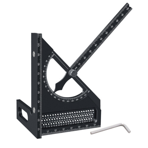 Multipurpose Alloy Construction Protractor Rapid-Black Metric