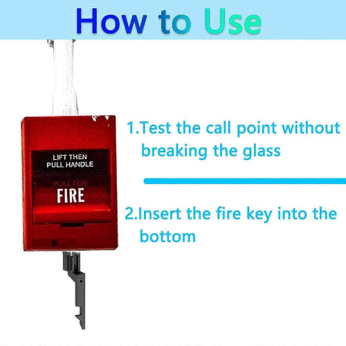 Replacement Test Keys for Fire Alarm System 8-Pack 2.28 Inches Compatible with KAC Type Call Points 2