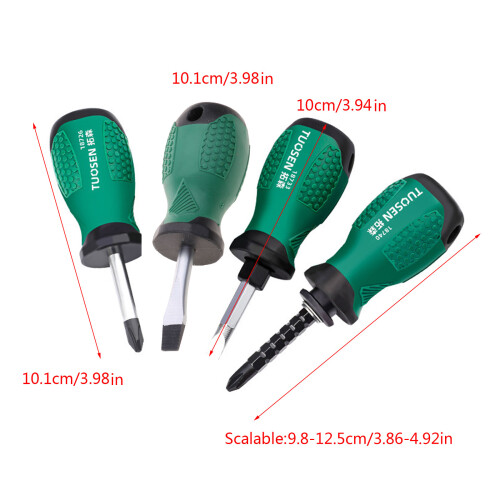 Stubby Screwdriver Convenient Slotted for Cross-   18719 2