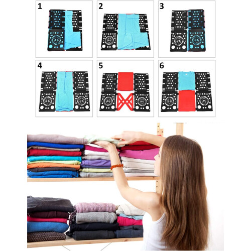 Square Sections T-Shirt Folder, Durable Polypropylene Ensures Longevity, Space-Saving Solution for Your Closet's Organization Needs 2