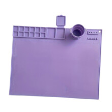 Silicone painting mat with cup, nonstick silicone craft mat, washing machine drawing mat for play, handmade, purple