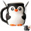 Penguins Shape Ice Cream Pints Holder-Black white with1 spoon 2