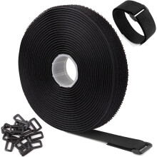 Correas de sujeción recortables para almacenamiento en interiores y exteriores, bridas de cable reutilizables de longitud ajustable para