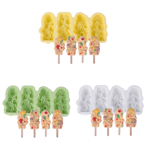 Heat resistant Silicone Popsicles Molds for Refreshing-White 1