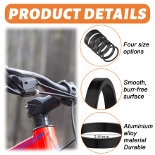 Ensemble d'entretoises multifonctionnelles pour guidon de vélo, entretoises robustes et durables en alliage d'aluminium pour VTT, BMX et vélos de
