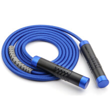 Schnellspringseil für Double Bottom Workouts, gewichtetes Springseil mit professionellen Fitness-Übungen, rutschfesten Aluminiumgriffen und