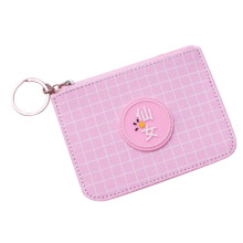 Stilvolle, elegante Mini-Geldbörse in Rosa mit Reißverschlussfach, RFID-Schutz, schlankes Design, praktisches, kompaktes und praktisches Design