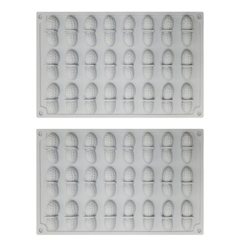 2pcs Silicone Mousse Cake Molds 24 Cavity Peanut Shaped