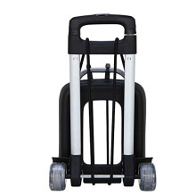 Folding Hand Cart Folding Aluminum Portable Folding Luggage Trolley Folding Hand Cart Ideal for Garage, Workshop and Home (Black)