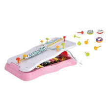 Portable DIY Bracelet Set for Crafting Fun Anytime ABS Woven Bracelet Set Hand Rope Weaving Bracelet Making 10 Buttons, Pink