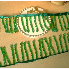 Crystal Pendant Beaded Lace Trim Tassel Fringe DIY Stage Clothing, Home Curtain, Wedding Decor, Multicolor