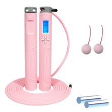 Gewichtetes Springseil mit Kalorienzähler für effizientes Cardiotraining, mit und ohne Kabel erhältlich, strapazierfähige PVC-Beschichtung,