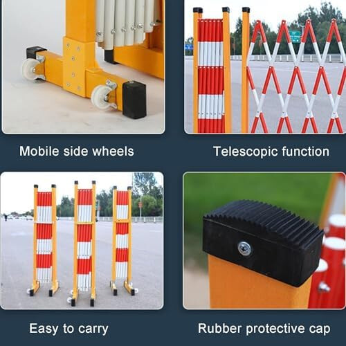 Retractable traffic barrier, folding gate, barrier gate, expandable barrier 2