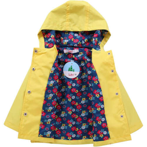Αδιάβροχο με floral print για κορίτσια, αναπνεύσιμο με φιλικό προς το δέρμα αδιάβροχο 2