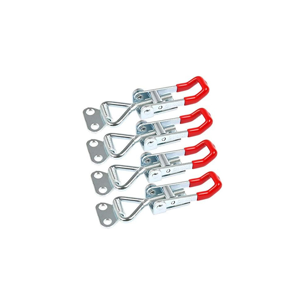 Secure Toggle Latch Clamp, Heavy Duty Steel Clamps With Galvanized Coating, Easy Installation For Large Chest Or Trunk Doors (4Pcs) 9454554448121